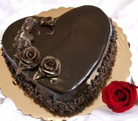 5 Star Heart Chocolate Cake