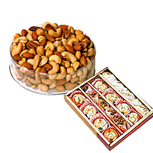 1/2 Kg Dry Fruits +1/2 Kg Kaju Katli