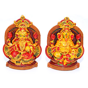 Laxmi Ganesh Idols in Terracota