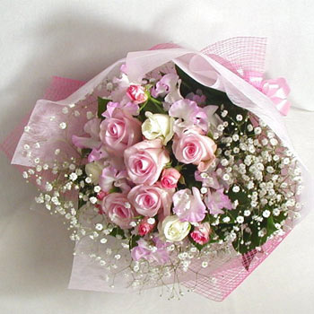 small pink rose bouquet. Pink Rose Bouquet