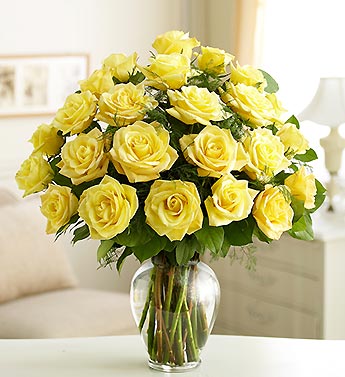 Yellow Roses vase