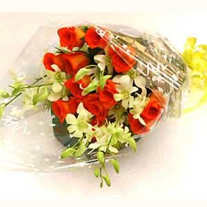 1/2 Kg Dry Fruits and Bunch of Assorted Flowers