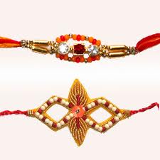 2 Rakhi with beads