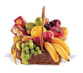 Large Basket of Fresh Fruits